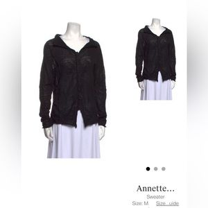 Annette black cardigan sweater
